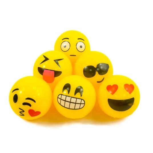 Blinkende Sprettball Smiley 5.5 cm Blinkende Sprettball Smiley 5.5 cm
