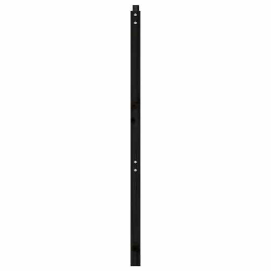 vidaXL Sengegavl svart 206x4x100 cm heltre furu