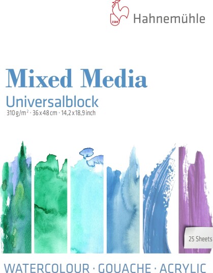 Hahnemühle Universal Mixed Media-blokk 34x48 cm 310 g 25 Ark