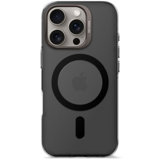 Decoded Deksel til iPhone 16 Pro Max   Transparent Mørk grå