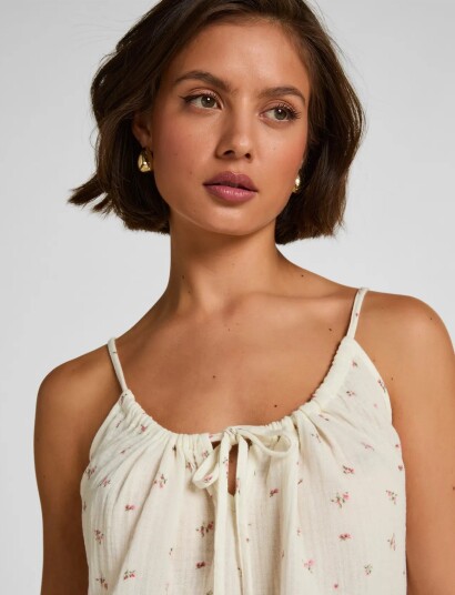 Hunkemöller Sd Muslin Print White XS Hunkemöller Sd Muslin Print White XS