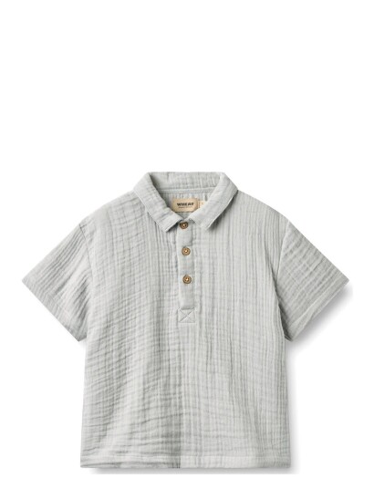 Wheat Shirt S/S Svend Blue 104