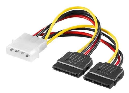 Luxorparts Forgrening 4 pinners Molex til Sata