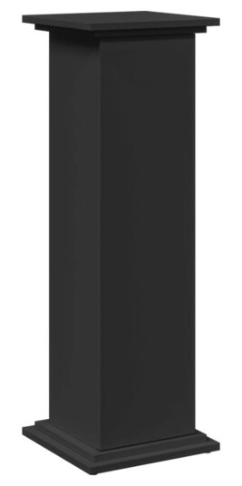 Pidestall med oppbevaring svart 31x30x90 cm konstruert tre