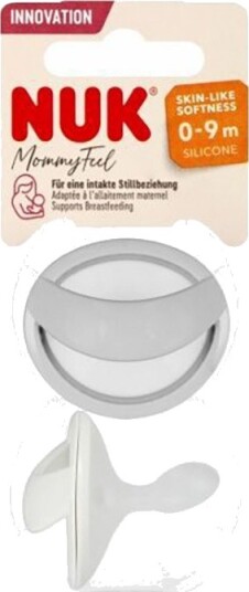 Nuk MommyFeel Silikonsmokk 0-9 mnd Rosa/Beige 2-Pakning