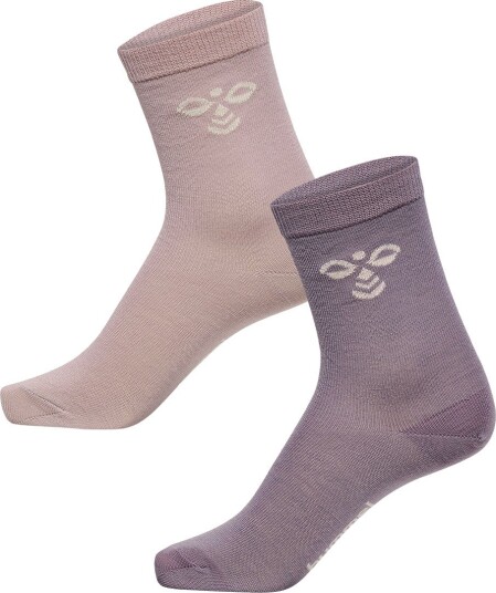 Hummel Hmljr 2 pack sokker i ull Gray Ridge/Cloud Gray (32/36) 32/36