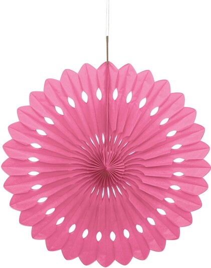 Rosa Dekorvifte av Silkepapir 40 cm