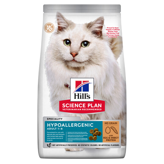 Hills Science Plan Kattemat for Voksne 7 kg - Allergivennlig med Egg- og Insektprotein Hills Science Plan Kattemat for Voksne 7 kg - Allergivennlig med Egg- og Insektprotein
