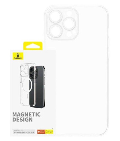 Baseus Magnetic Phone Case for iPhone 15 ProMax  OS-Lucent Series (Clear)