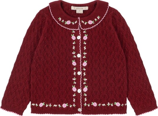 Konges Sløjd Cardigan   Strikk/Hullmønster   Rosier   Granateple   Konges Sløjd   1½ år (86)   Cardigan Bordeaux Rød