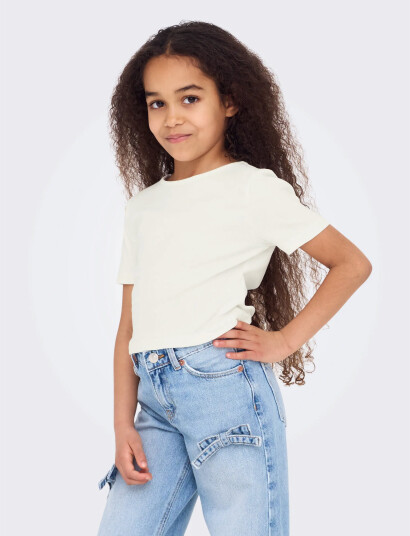 Kids Only Kogrene Life S/S Open Back Top Jrs White 146 152