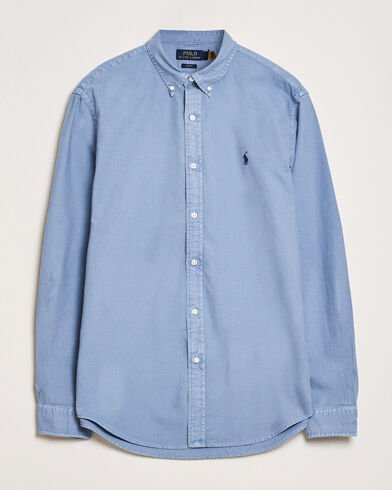 Polo Ralph Lauren Slim Fit Garment Dyed Oxford Shirt Channel Blue