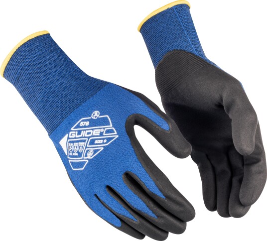 Guide Gloves 578 HP Hanske nitril, ESD, touch, antistatisk 6, Klær
