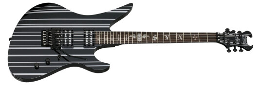 Schecter Synyster Standard Gloss Black with Silver Pin Stripes Schecter Synyster Standard Gloss Black with Silver Pin Stripes