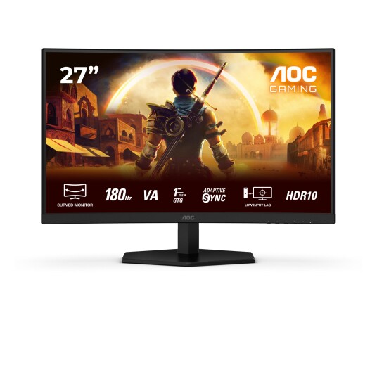 AOC C27G42E Buet Gaming Skjerm 27" Full HD 180Hz VA Sort/Rød AOC C27G42E Buet Gaming Skjerm 27" Full HD 180Hz VA Sort/Rød