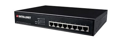 Intellinet 8-Port Gigabit Ethernet Poe+ Switch, 8 X Poe Ports, Ieee 802.3At/Af Power-Over-Ethernet (Poe+/Poe), Endspan, Desktop, Box - Switch - 4 X 10/100/1000 (Poe) + 4 X 10/100/1000 (Poe+) - Rackmonterbar - Poe+ (130 W)