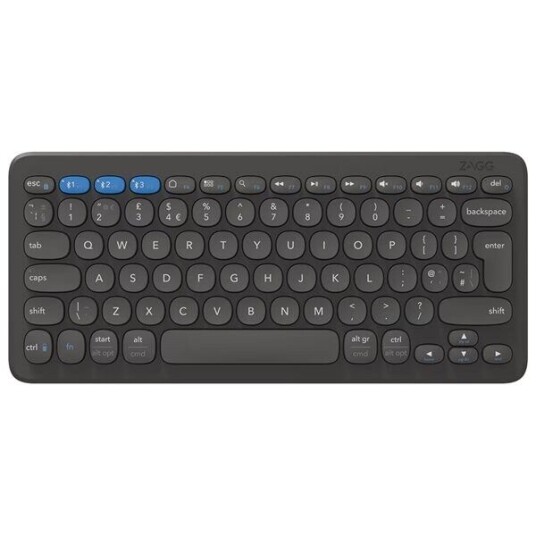 Zagg Pro 12" Trådløst Bluetooth Tastatur med Nordisk Layout, Sort