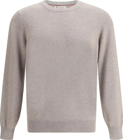 Brunello Cucinelli Herre Strikkevarer Grå 4XL,