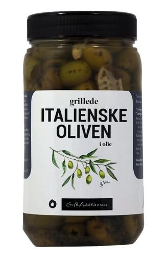 Grillede Italienske Oliven i Olje Feldthusen 1,1kg Grillede Italienske Oliven i Olje Feldthusen 1,1kg