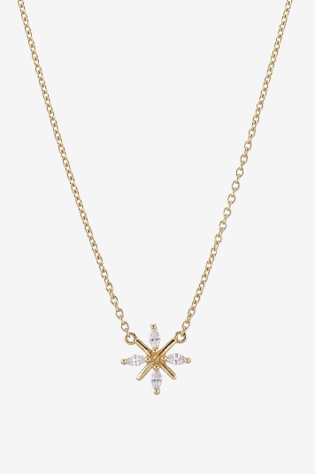 Carolina Gynning   Halskjede Snowflake   Gull