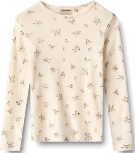 Wheat Wool T Shirt L/S Alfie EGGSHELL FLOWERS 122
