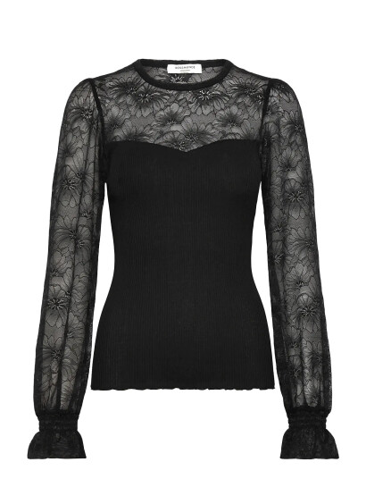 Rosemunde Rwbeatha Silk Ls Full Lace T Shirt Black XL Rosemunde Rwbeatha Silk Ls Full Lace T Shirt Black XL