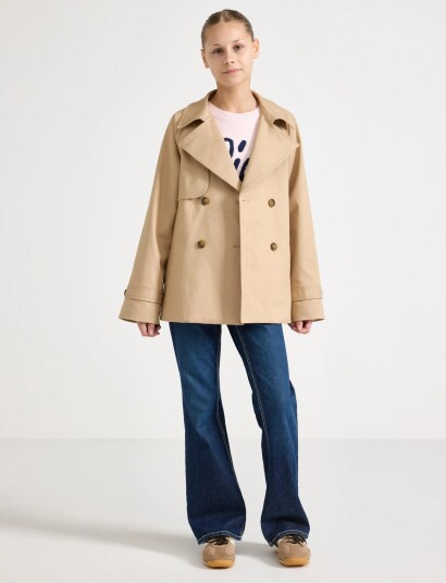Lindex Jacket Trenchcoat School Girl Beige 146