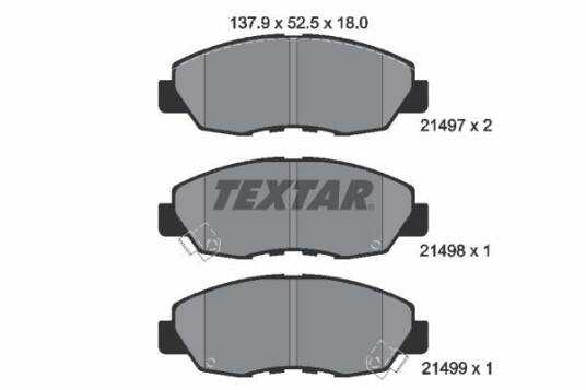 Bremseklosser TEXTAR 2149701 Bremseklosser TEXTAR 2149701