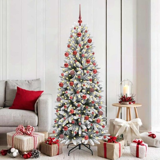  Kunstig juletre Hvit 73 x 73 x 180 cm PVC plast stål og PE