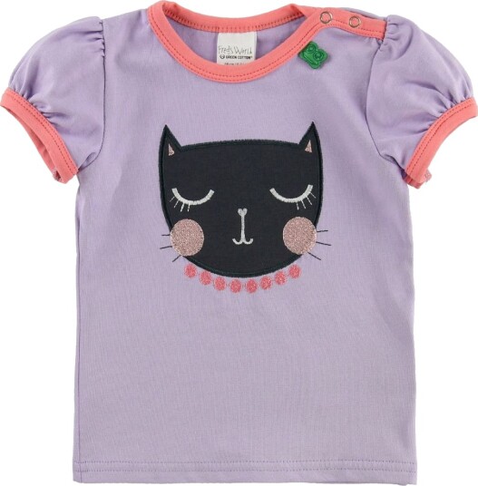 Freds World T skjorte   Lavendel m. Kat   Freds World   68   T skjorte   Lilla   62