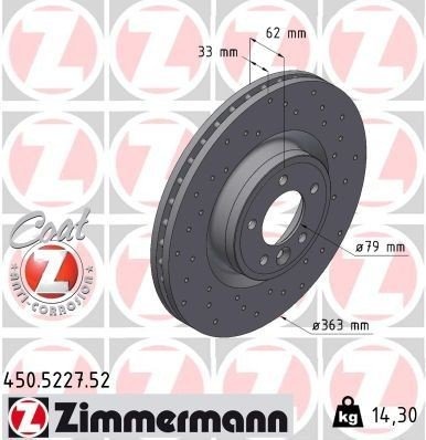 ZIMMERMANN 450.5227.52 Bremseskive