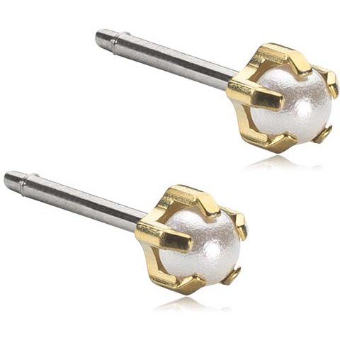Blomdahl GT Tiffany Pearl 4 mm White