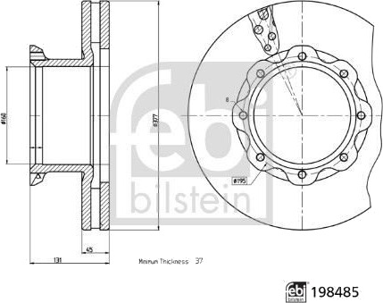 FEBI BILSTEIN 198485 Bremseskive