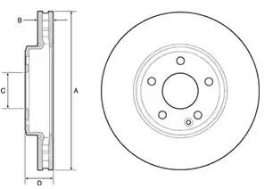 Bremseskive DELPHI BG4646C Bremseskive DELPHI BG4646C