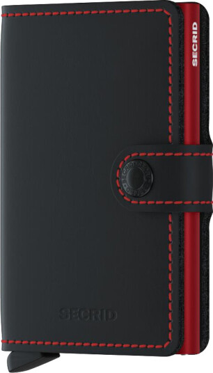 Secrid Miniwallet lommebok m/kortholder svart/rød Secrid Miniwallet lommebok m/kortholder svart/rød