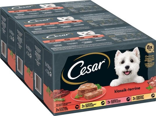 Cesar Våtfôr Classic Selection Blandet Pakke Classic Terrine 96 X 150 G