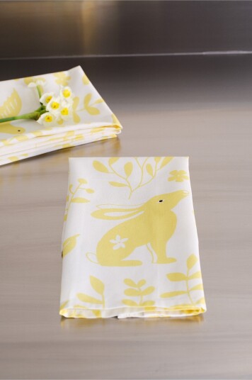 Jotex Bloom Serviett Med 4pakning Gul/hvit SPRING 22097730193
