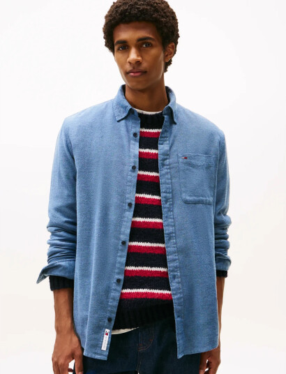Tommy Jeans Tjm Reg Flannel Shirt Ext - Blue - XS