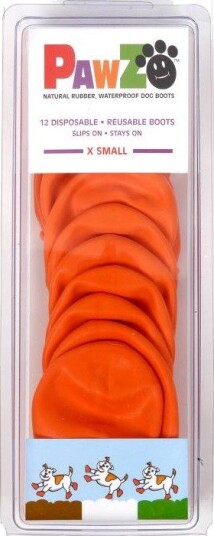 Pawz vanntette engangs sokker- Ballong sokker til hund Xsmall Orange-Oransje