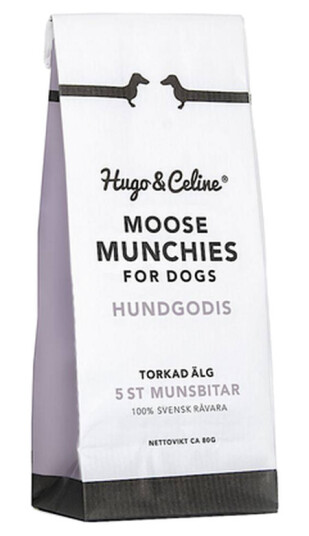 Moose Munchies Naturlige Hundegodbiter 80 g - Hugo and Celine Moose Munchies Naturlige Hundegodbiter 80 g - Hugo and Celine