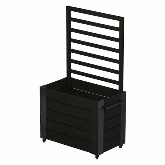 Blomsterkasse PLUS Cubic med Espalier og Hjul