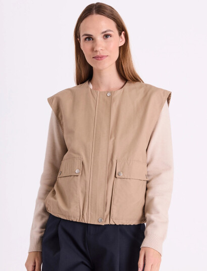FREE/QUENT Fqcana Waistcoat Beige XL