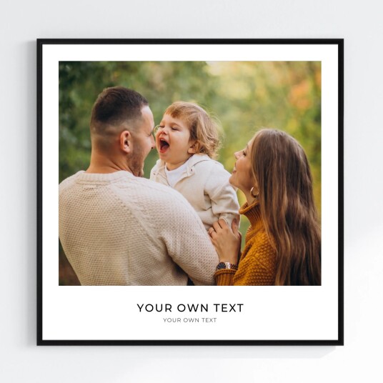 Namly Design Personalisert Plakat Last opp ditt eget bilde Med tekst Kvadratisk POSTERSQUAREGK17L0