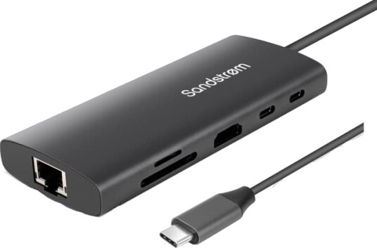 Sandstrøm SMHBCPD26E 9-i-1 USB-C hub SMHBCPD26E