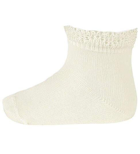 Condor Sokker m. Blondekant Beige 18 24 md Sokker Hvit 86 92