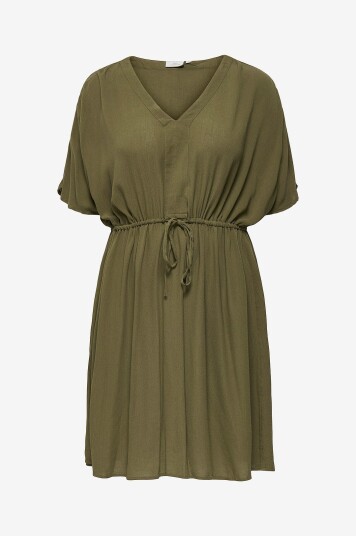 Only Carmakoma - Kjole carChiara S/S V-neck Dress - Grønn