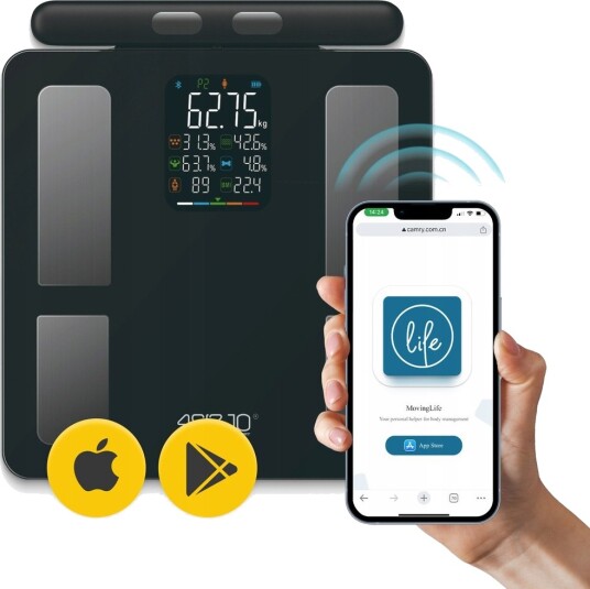 Elektronisk badevekt med kroppsanalyse – presis måling av fettprosent BMI og mer Elektronisk badevekt med kroppsanalyse – presis måling av fettprosent BMI og mer