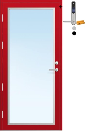 Ytterdør Bygg1 Fjell 11 Klarglass med Yale Doorman Classic Home