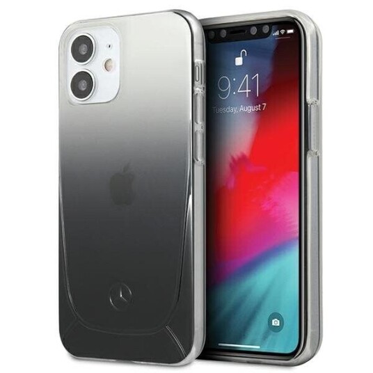Mercedes Hardt Deksel for iPhone 12 Mini Transparent Line - Svart Mercedes Hardt Deksel for iPhone 12 Mini Transparent Line - Svart
