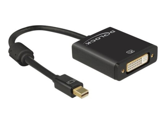 Delock Mini DisplayPort til DVI-I Adapter 20 cm 4K Støtte Svart Delock Mini DisplayPort til DVI-I Adapter 20 cm 4K Støtte Svart